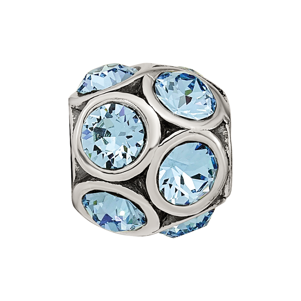 Sterling Silver Reflections March Preciosa Crystal Bead
