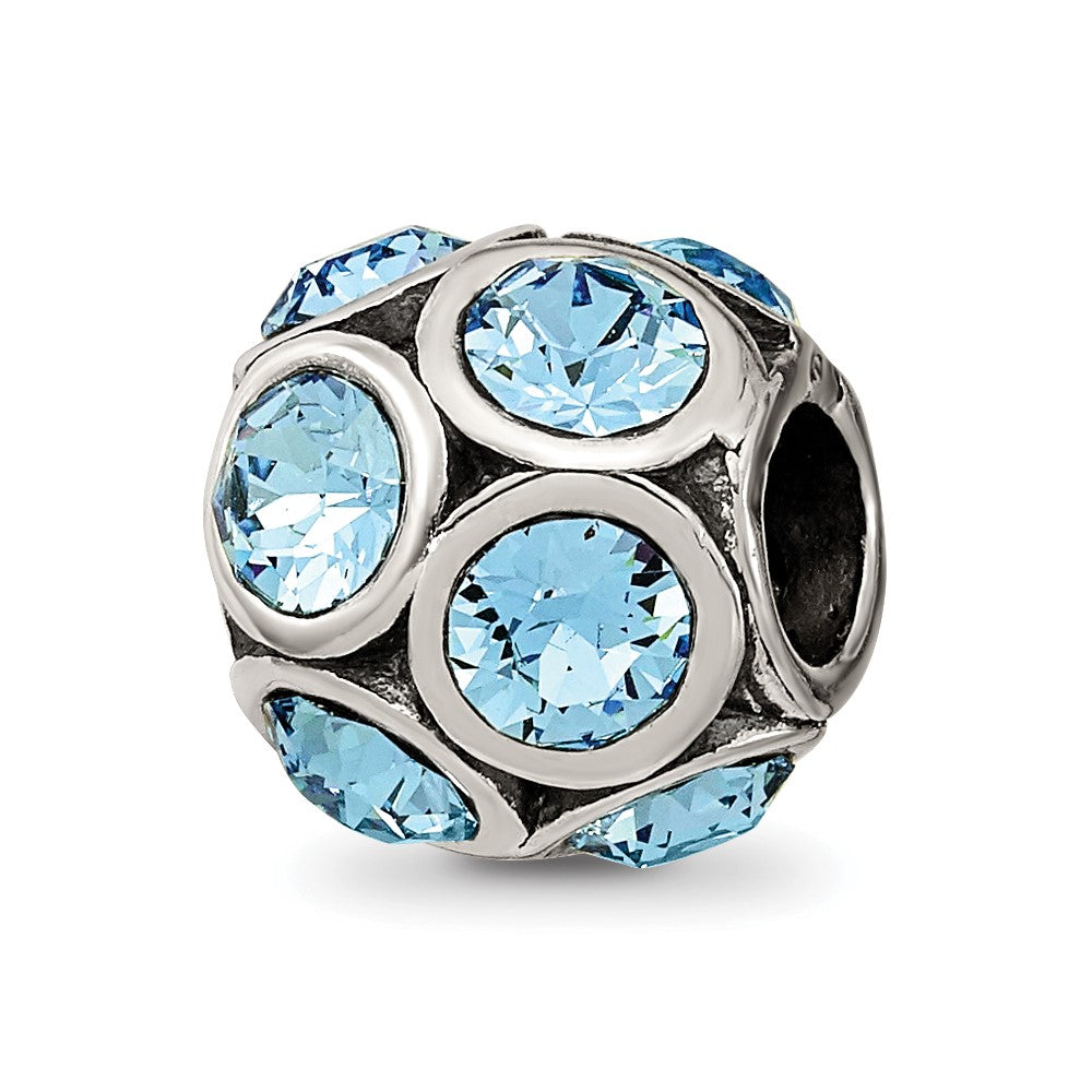 Sterling Silver Reflections March Preciosa Crystal Bead