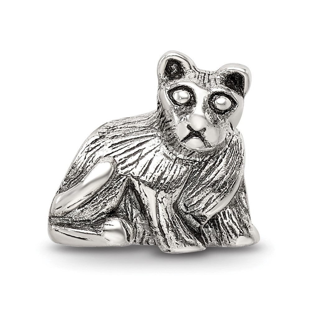 Sterling Silver Reflections Cat Bead