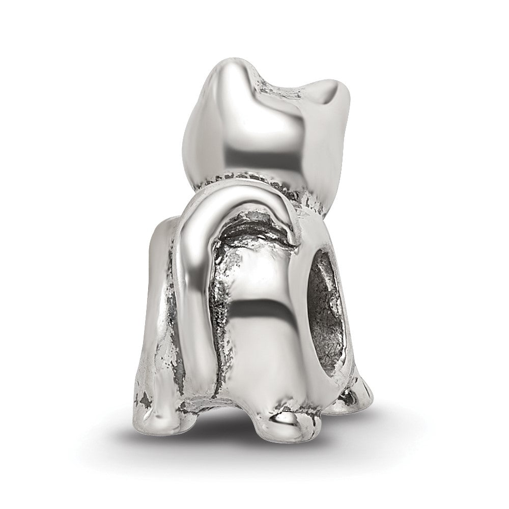 Sterling Silver Antique Reflections Cat Bead