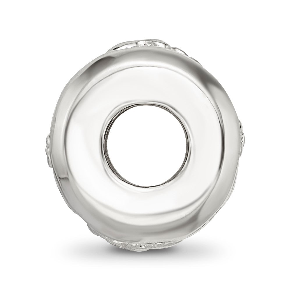 Sterling Silver Reflections White Enameled Butterfly Bead