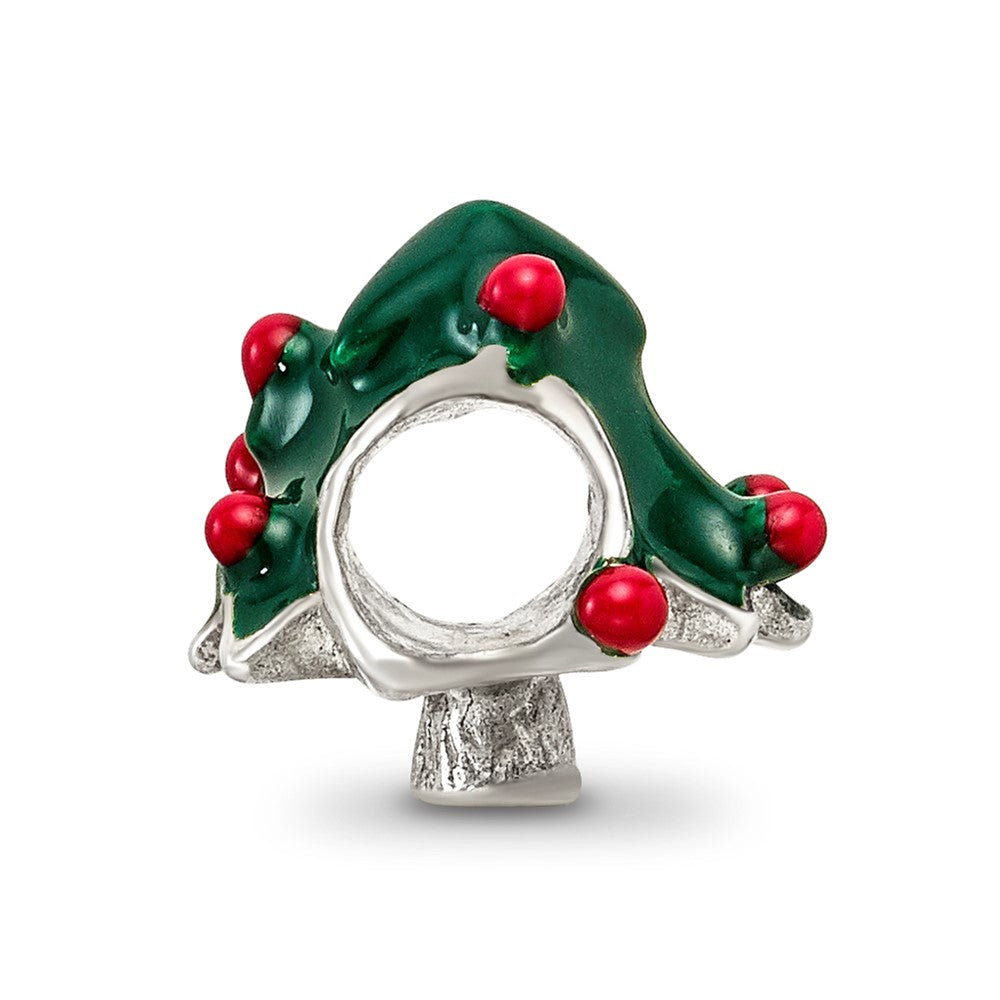 Sterling Silver Reflections Enameled Christmas Tree Bead