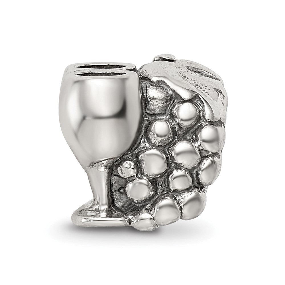 Sterling Silver Reflections Grapes & Glasses Bead