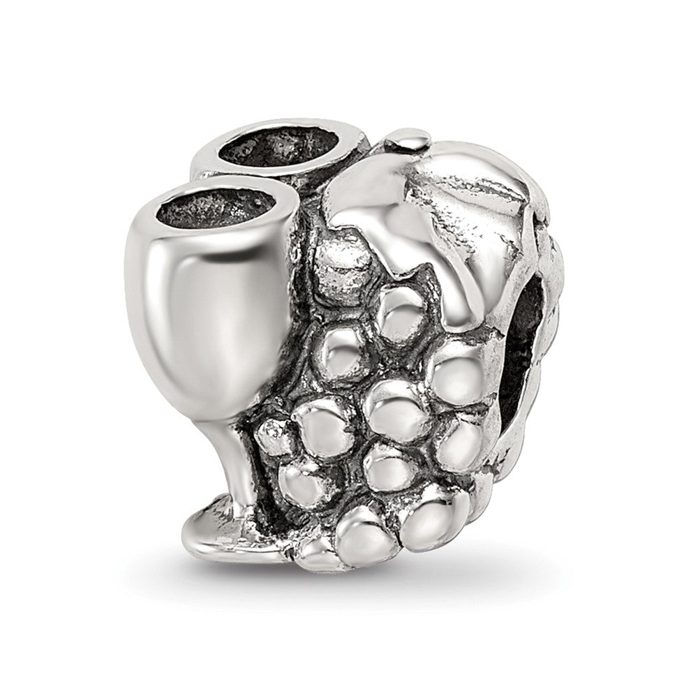 Sterling Silver Reflections Grapes & Glasses Bead