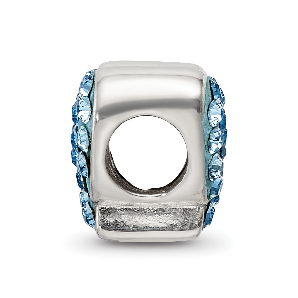 Sterling Silver Reflections Blue Preciosa Crystal Butterfly Bead