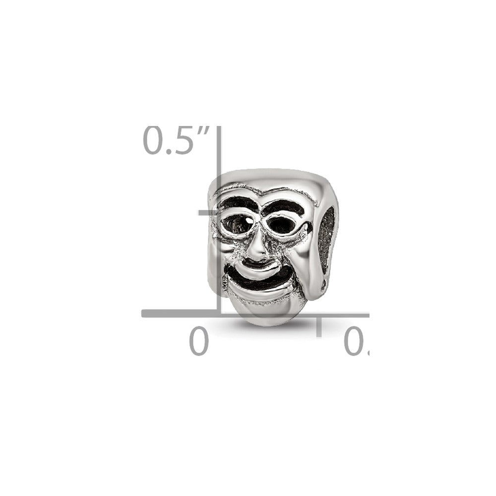 Sterling Silver Reflections Comedy Mask Bead