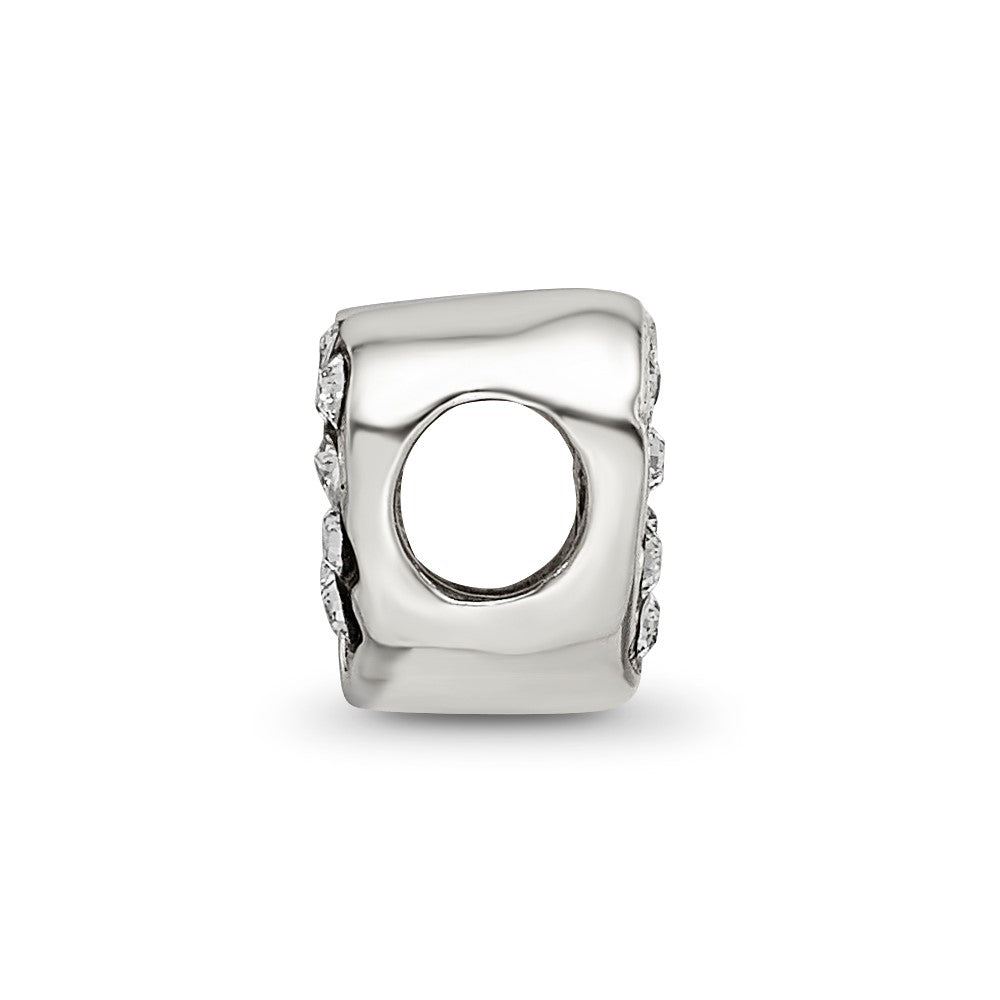 Sterling Silver Reflections Kids Cut-out Heart & Preciosa Crystal Bead