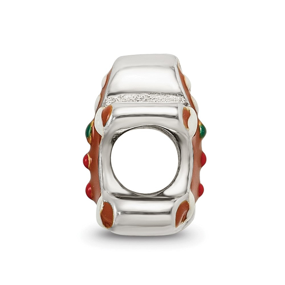 Sterling Silver Reflections Enameled Gingerbread Man Bead