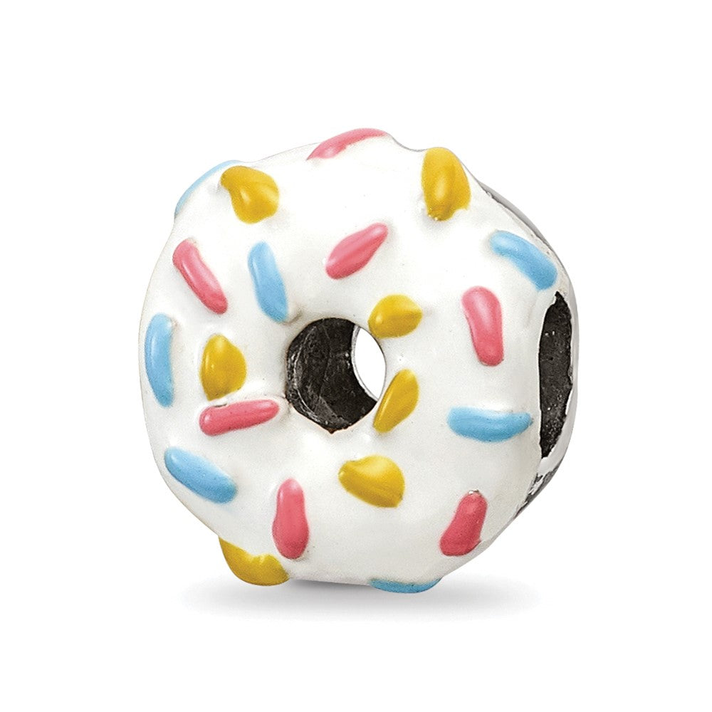 Sterling Silver Reflections Enameled Donut w/Sprinkles Bead