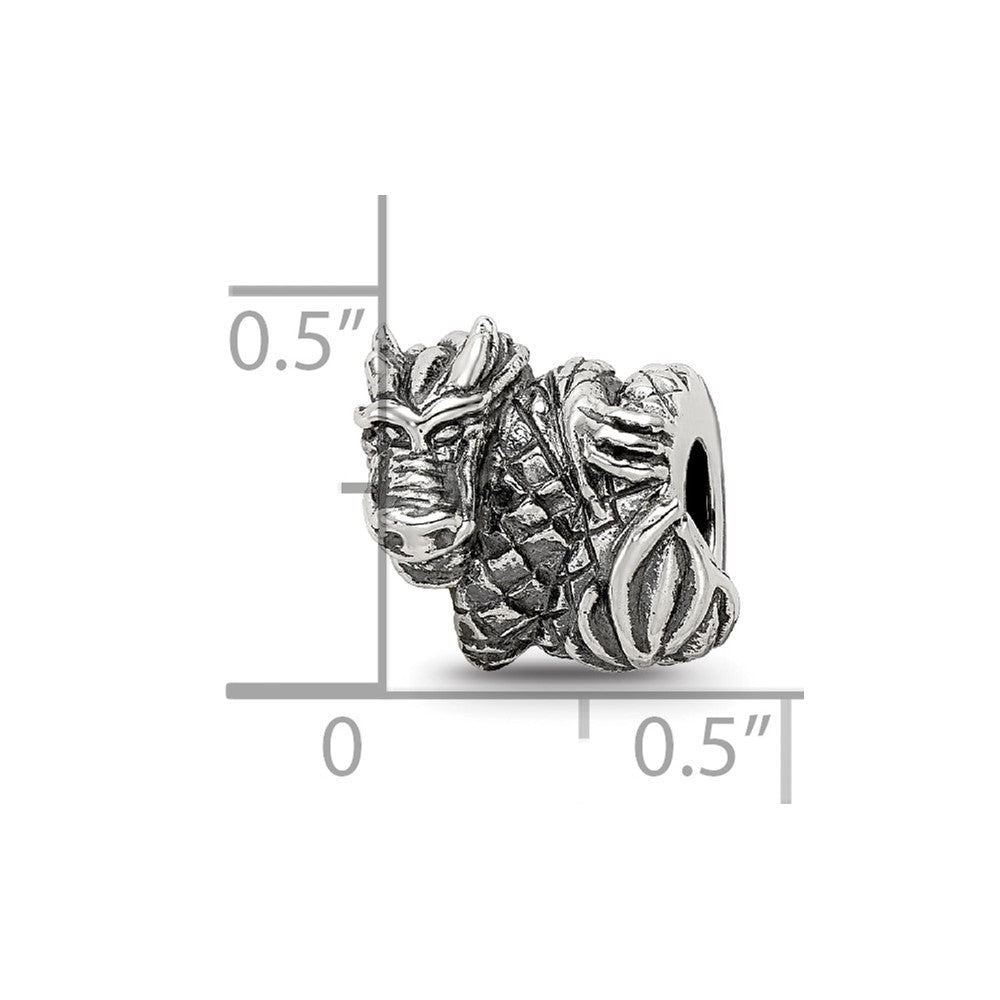 Sterling Silver Reflections Dragon Bead