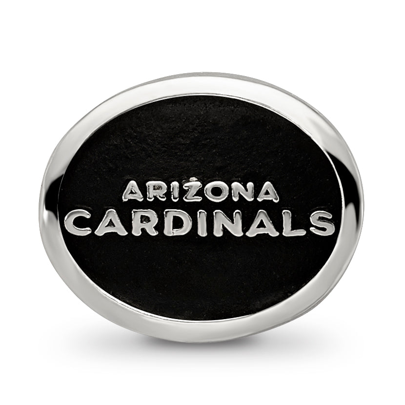Sterling Silver Enameled LogoArt Arizona Cardinals NFL Bead Size: 10MM X 11MM
