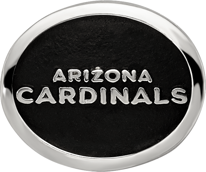 Sterling Silver Enameled LogoArt Arizona Cardinals NFL Bead Size: 10MM X 11MM