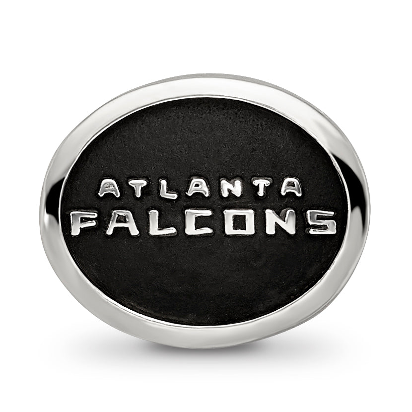 Sterling Silver Enameled LogoArt Atlanta Falcons NFL Bead Size: 10MM X 11MM
