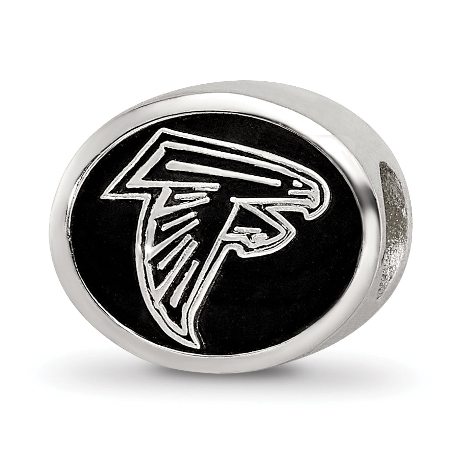 Sterling Silver Enameled LogoArt Atlanta Falcons NFL Bead Size: 10MM X 11MM