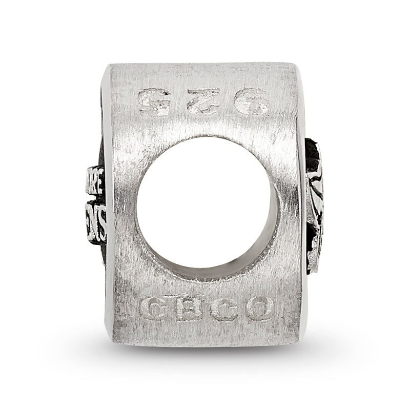 Sterling Silver LogoArt Enameled Baltimore Ravens NFL Bead Size: 10MM X 11MM