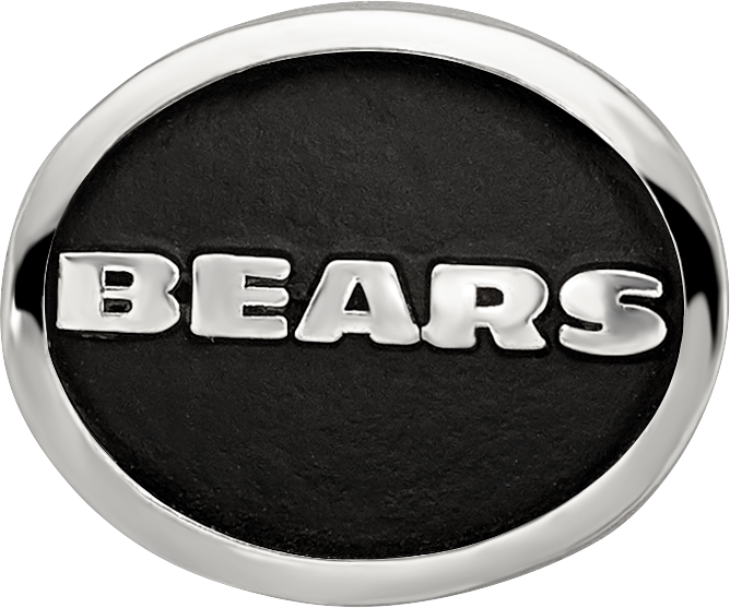 Sterling Silver LogoArt Enameled Chicago Bears NFL Bead Size: 10MM X 11MM