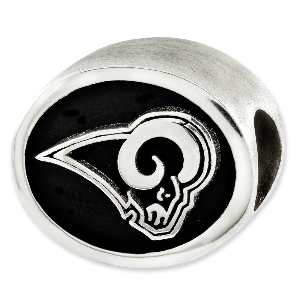 Sterling Silver Enameled St. Louis Rams NFL Bead