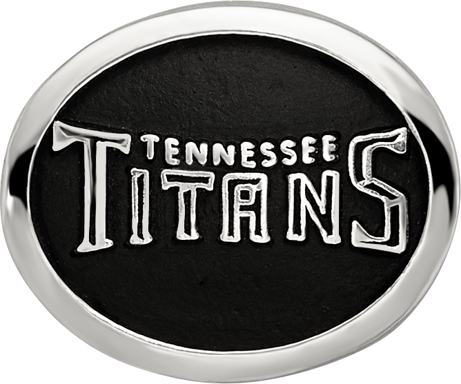 Sterling Silver LogoArt Enameled Tennessee Titans NFL Bead Size: 10MM X 11MM
