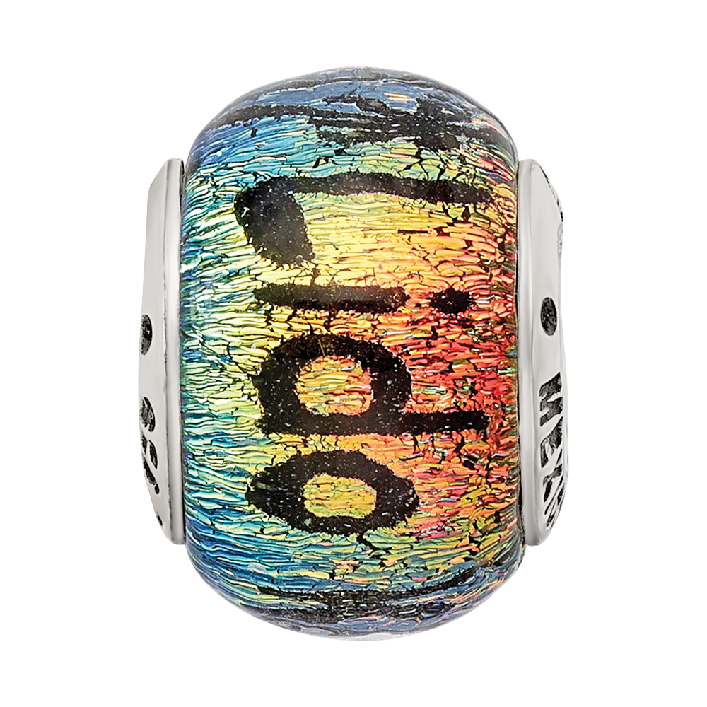 Sterling Silver Reflections Lido Key Dichroic Glass Bead
