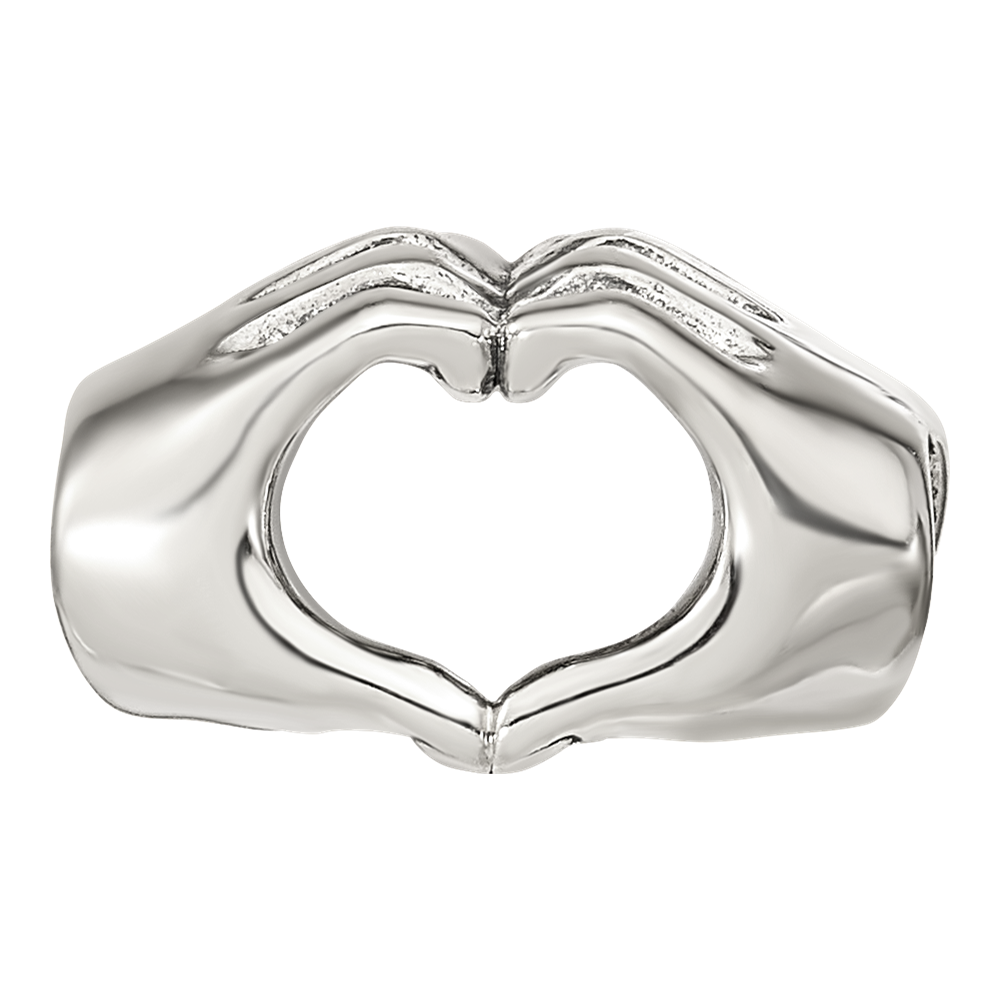 Sterling Silver Reflections Heart Hands Bead
