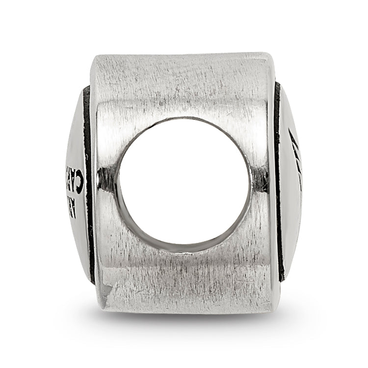 Sterling Silver Antiqued Arizona Cardinals NFL Beads Size: 10MM X 11MM