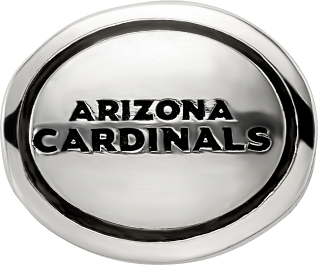 Sterling Silver Antiqued Arizona Cardinals NFL Beads Size: 10MM X 11MM