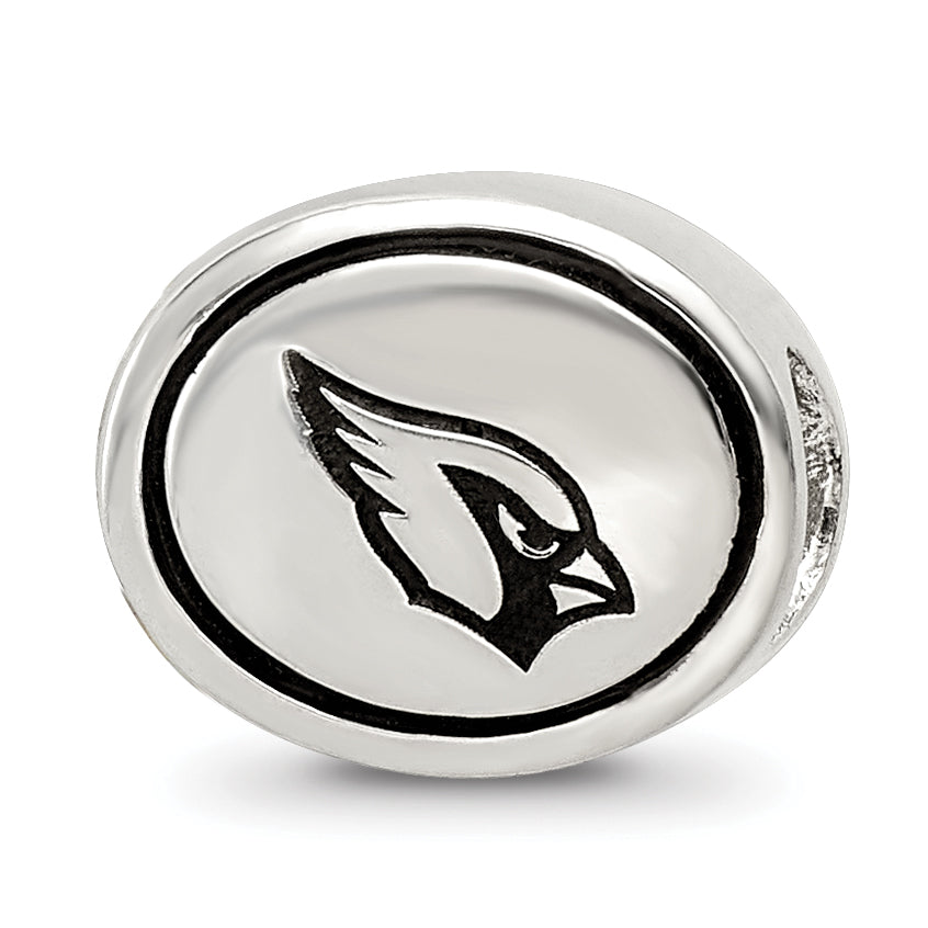 Sterling Silver Antiqued Arizona Cardinals NFL Beads Size: 10MM X 11MM