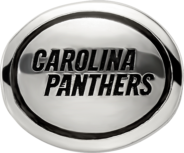 Sterling Silver Antiqued Carolina Panthers NFL Bead Size: 10MM X 11MM