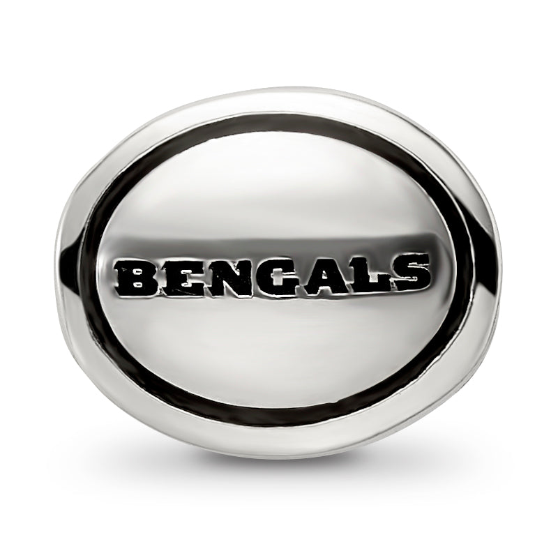 Sterling Silver Antiqued Cincinnati Bengals NFL Bead Size: 10MM X 11MM