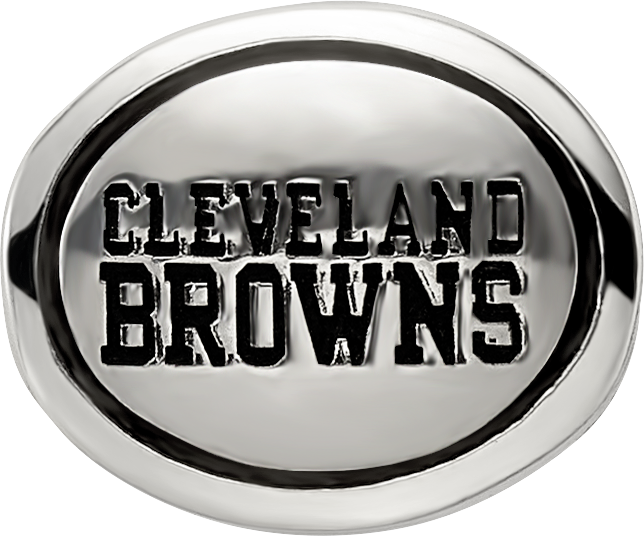 Sterling Silver Antiqued Cleveland Browns NFL Bead Size: 10MM X 11MM