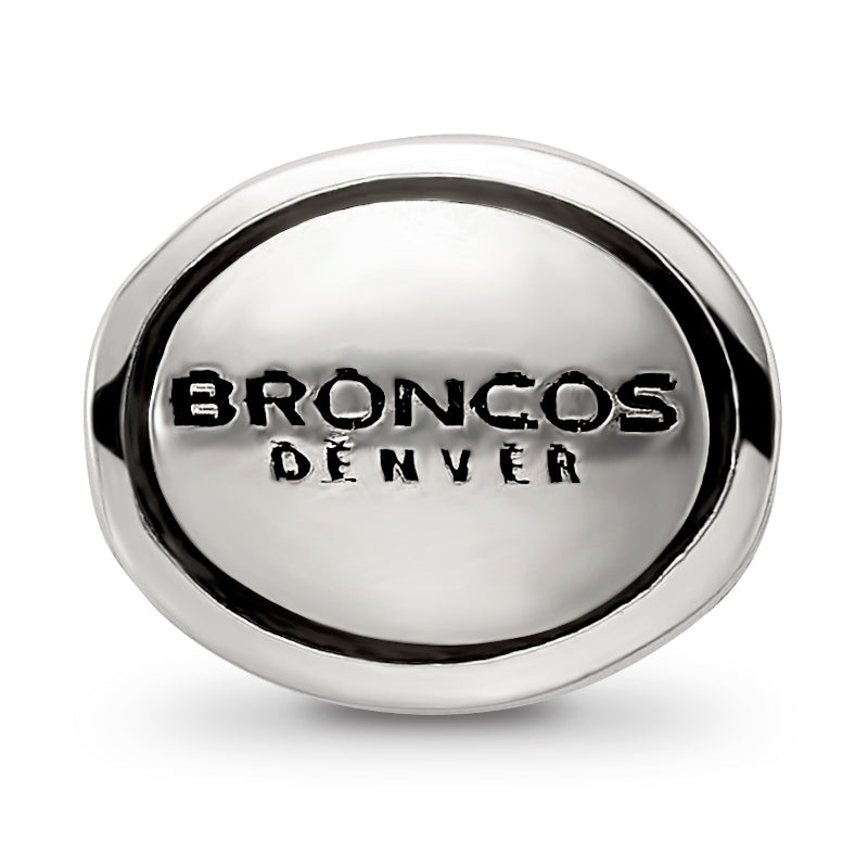 Sterling Silver Antiqued Denver Broncos NFL Bead Size: 10MM X 11MM