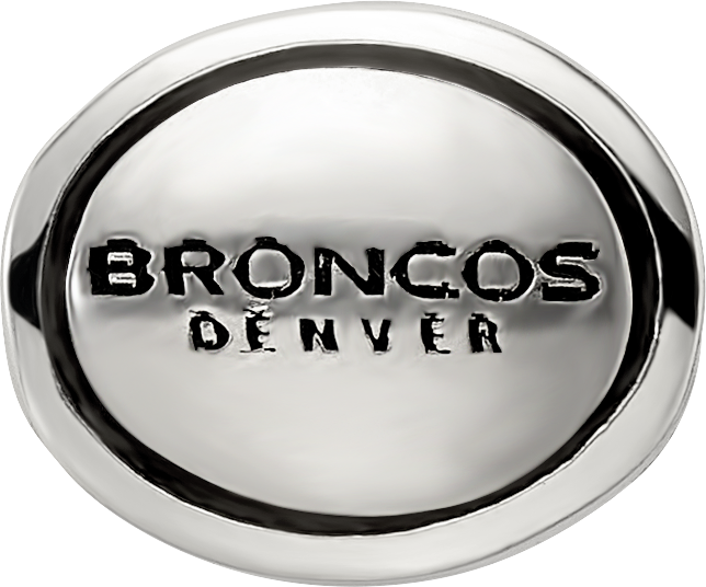 Sterling Silver Antiqued Denver Broncos NFL Bead Size: 10MM X 11MM