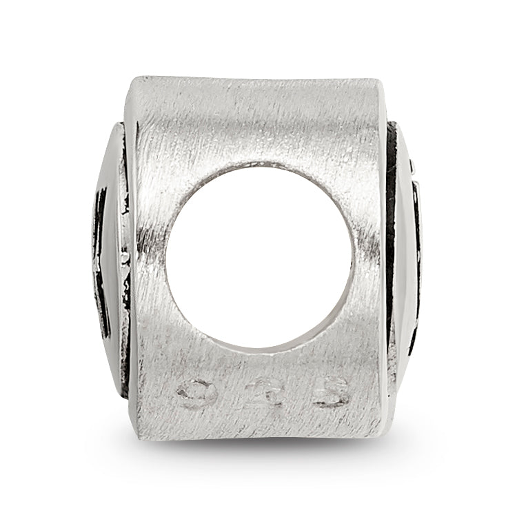 Sterling Silver Antiqued Indianapolis Colts NFL Bead Size: 10MM X 11MM