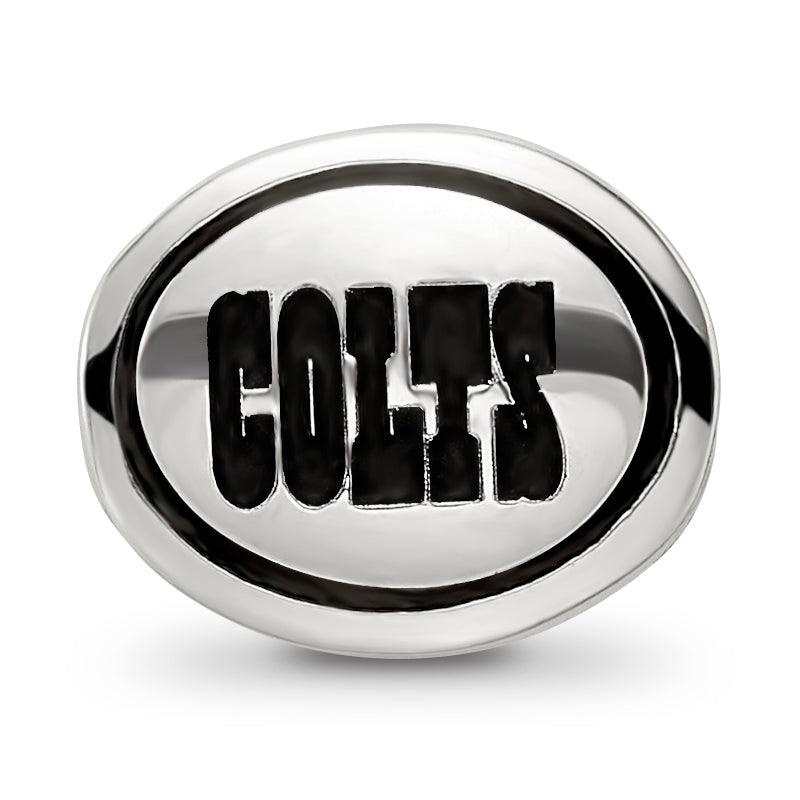 Sterling Silver Antiqued Indianapolis Colts NFL Bead Size: 10MM X 11MM