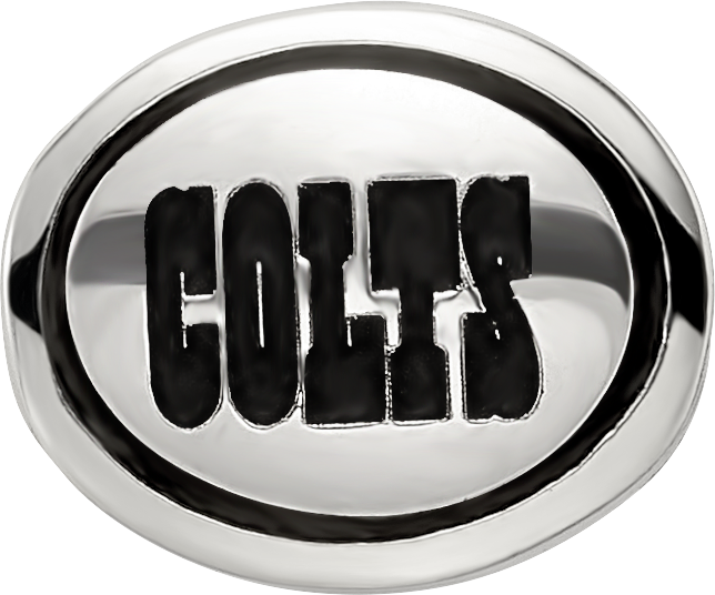 Sterling Silver Antiqued Indianapolis Colts NFL Bead Size: 10MM X 11MM