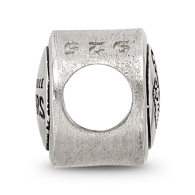 Sterling Silver Antiqued Jacksonville Jaguars NFL Bead Size: 10MM X 11MM