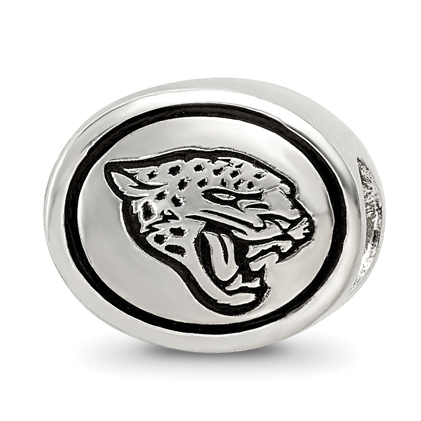Sterling Silver Antiqued Jacksonville Jaguars NFL Bead Size: 10MM X 11MM