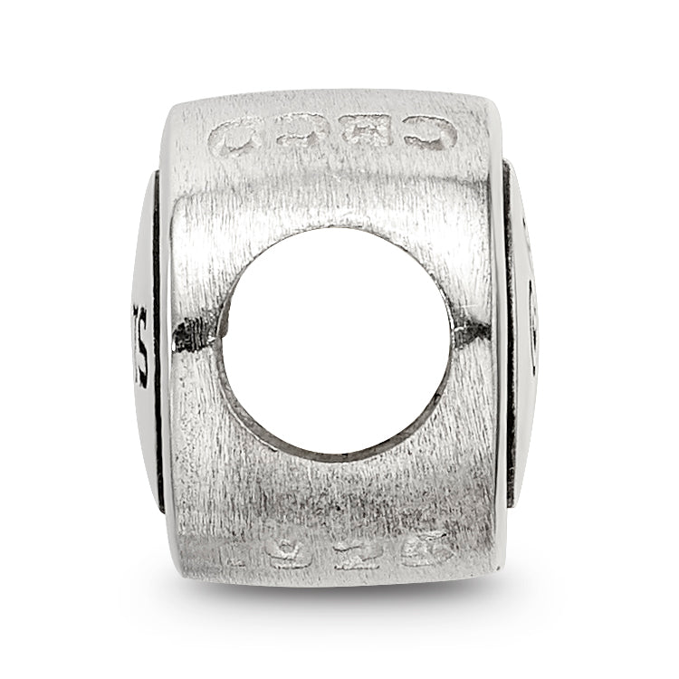 Sterling Silver Antiqued New Orleans Saints NFL Bead Size: 10MM X 11MM