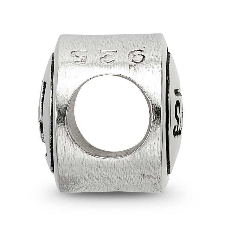 Sterling Silver Antiqued New York Giants NFL Bead Size: 10MM X 11MM