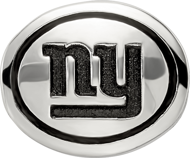 Sterling Silver Antiqued New York Giants NFL Bead Size: 10MM X 11MM