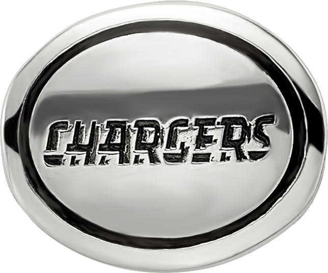 Sterling Silver Antiqued Los Angeles Chargers NFL Bead Size: 10MM X 11MM