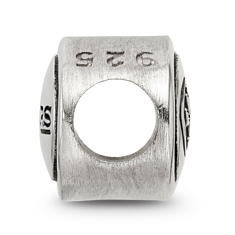 Sterling Silver Antiqued San Francisco 49ers NFL Bead Size: 10MM X 11MM