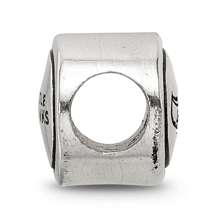 Sterling Silver Antiqued Seattle Seahawks NFL Bead Size: 10MM X 11MM