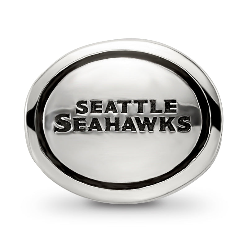 Sterling Silver Antiqued Seattle Seahawks NFL Bead Size: 10MM X 11MM