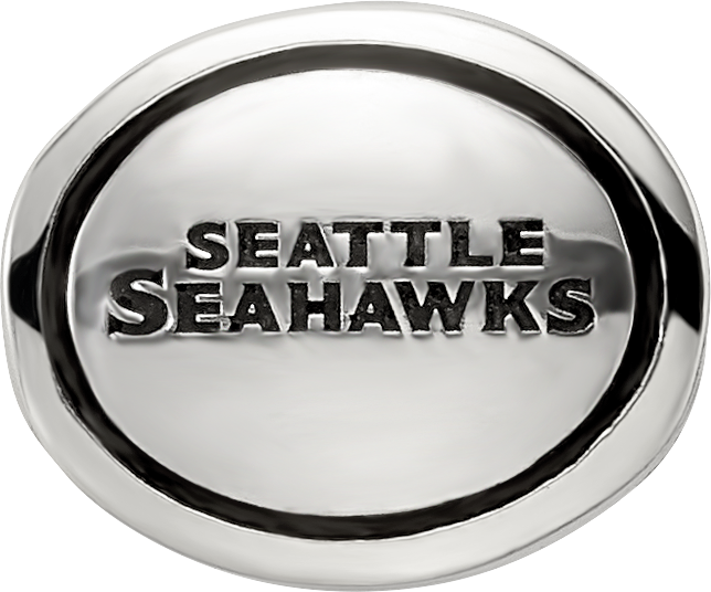 Sterling Silver Antiqued Seattle Seahawks NFL Bead Size: 10MM X 11MM