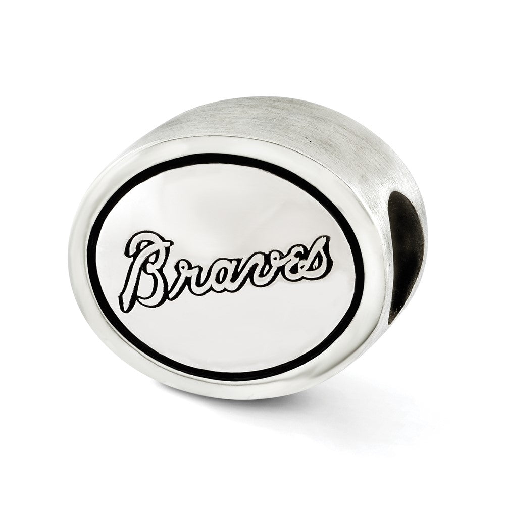 Sterling Silver MLB Siskiyou Buckle Antiqued Atlanta Braves Bead