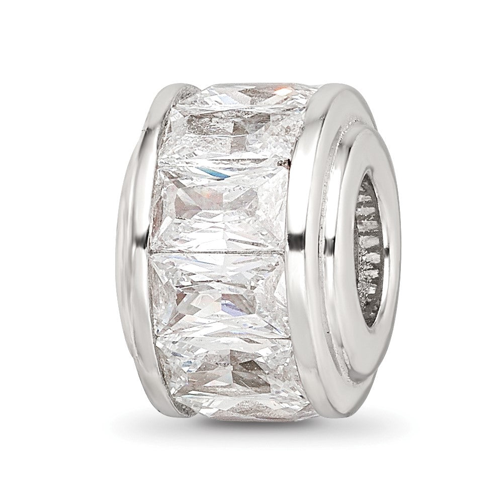 Sterling Silver Reflections Clear CZ Bead