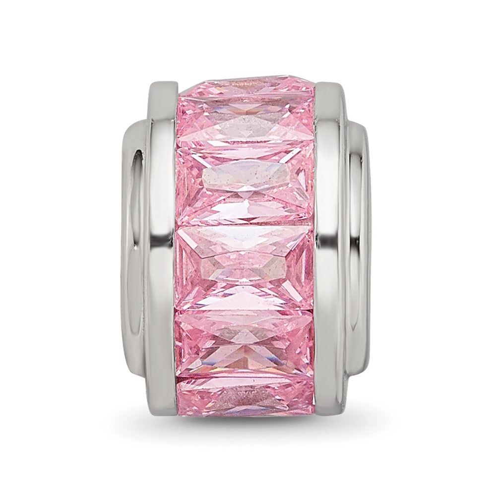 Sterling Silver Reflections Pink CZ Bead
