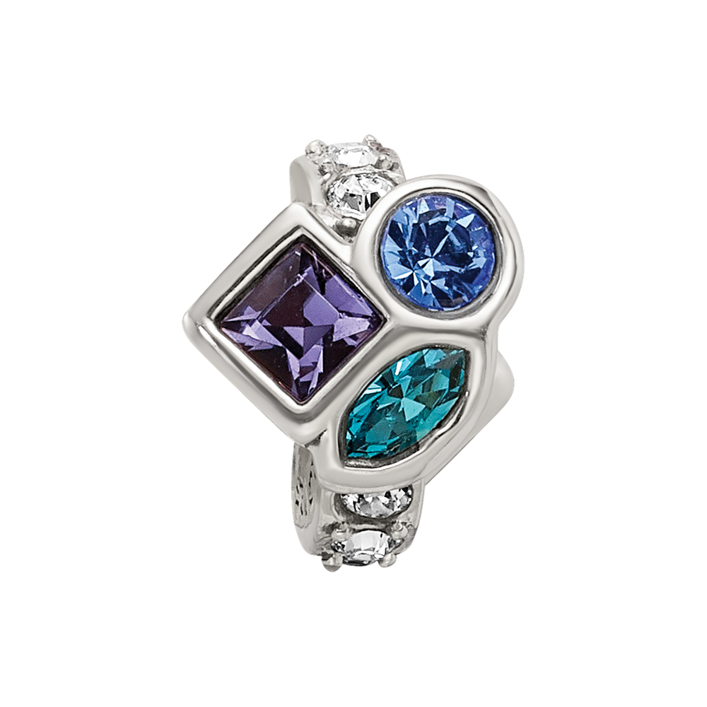 Sterling Silver Reflections Crystals Bead