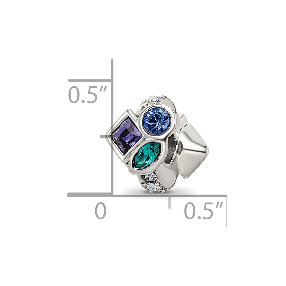 Sterling Silver Reflections Crystals Bead